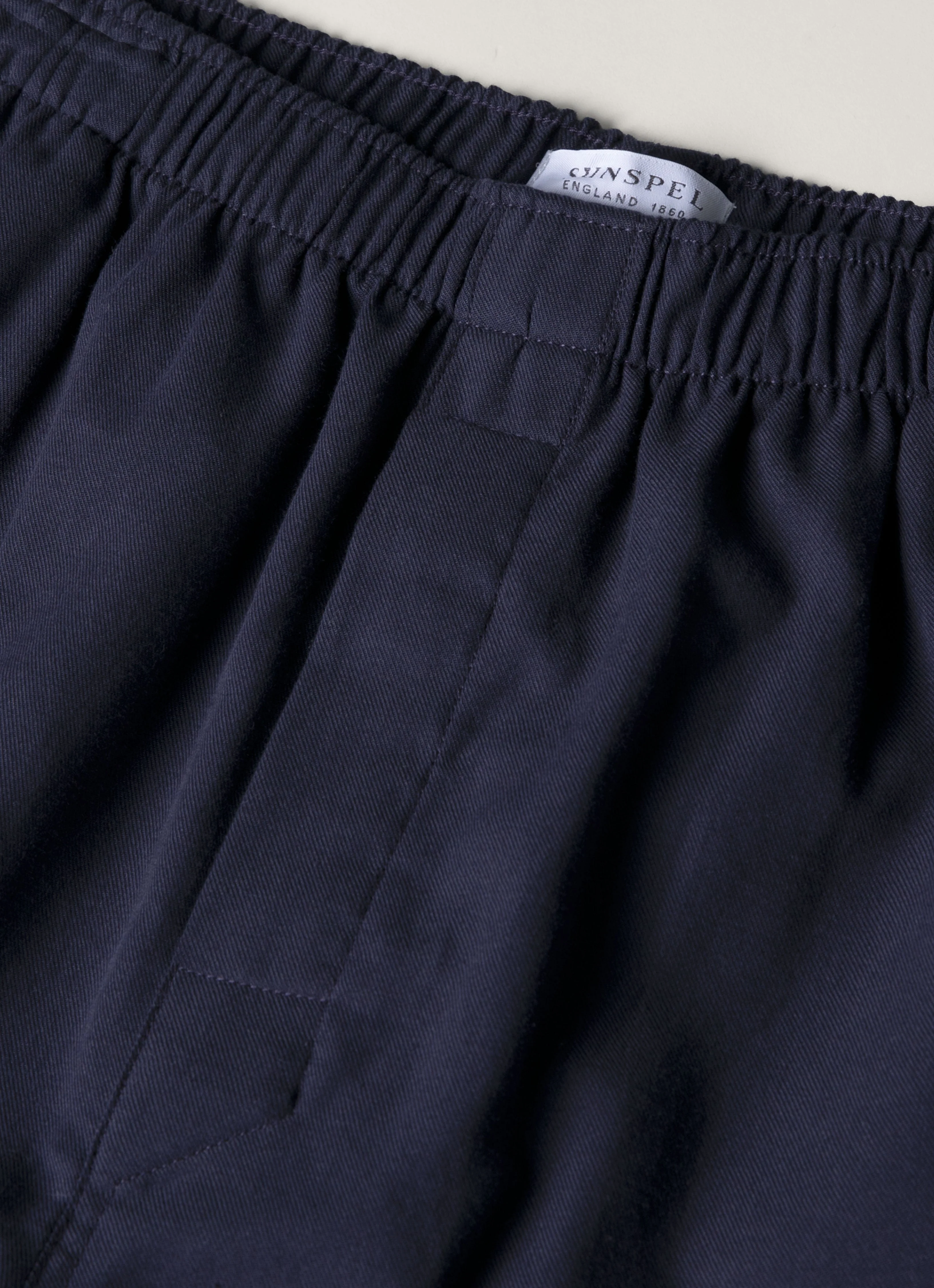 Men's Cotton Flannel Pyjama Trouser in Navy - Image 4