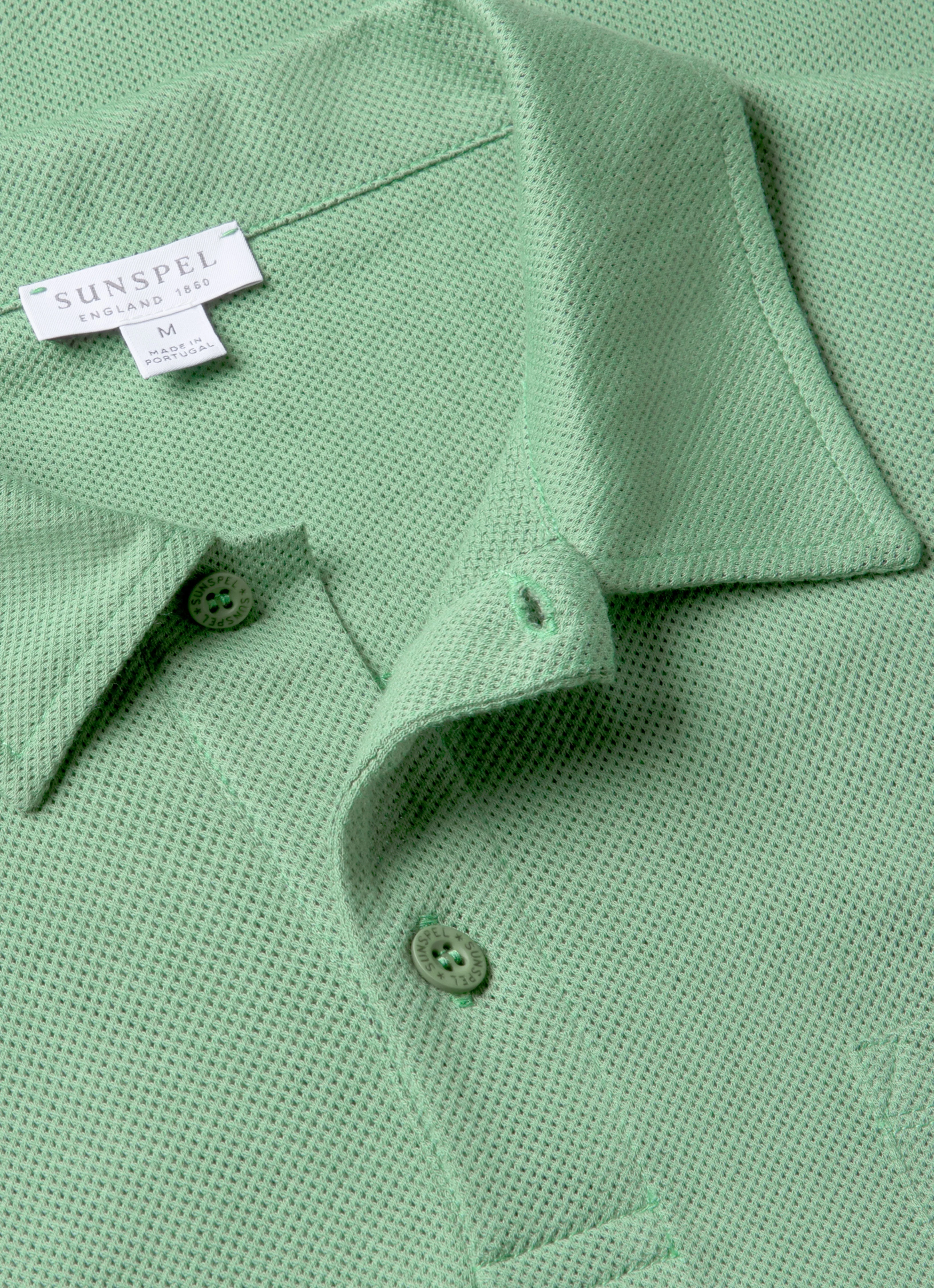 Men's Riviera Polo Shirt in Thyme - Image 4