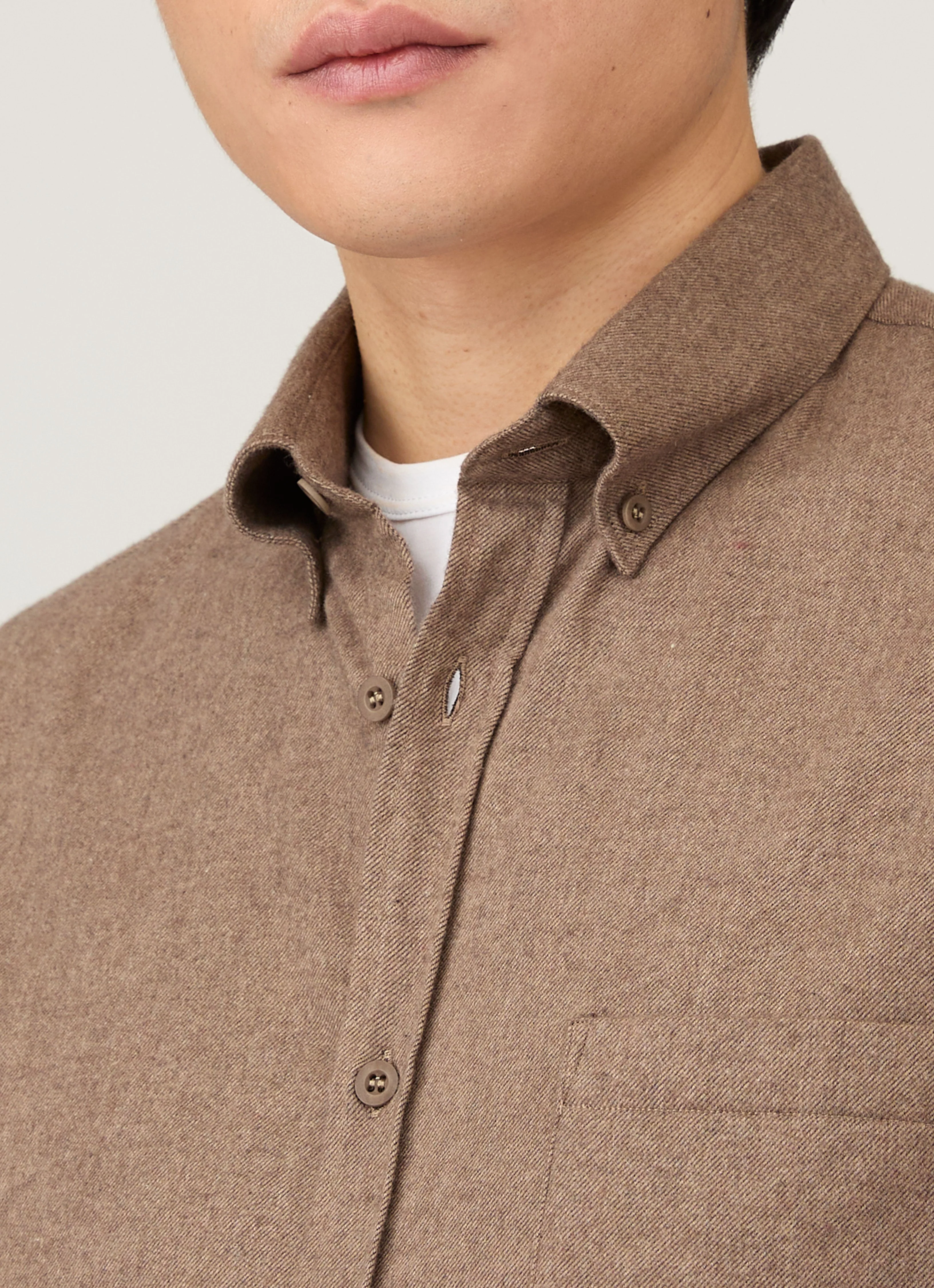 Men's Button Down Flannel Shirt in Cedar - Image 6