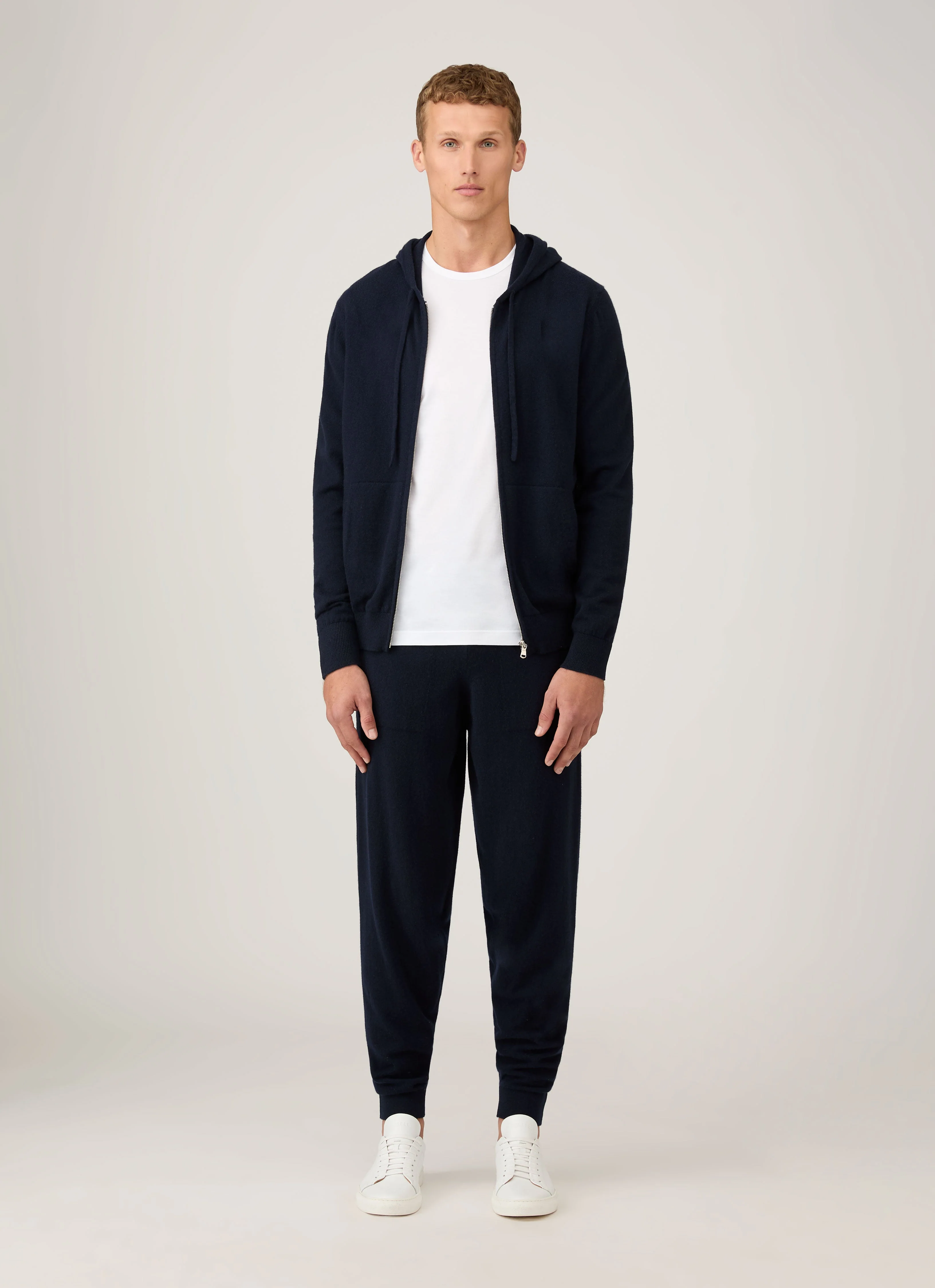 Men's Cashmere Lounge Set in Navy - Image 2