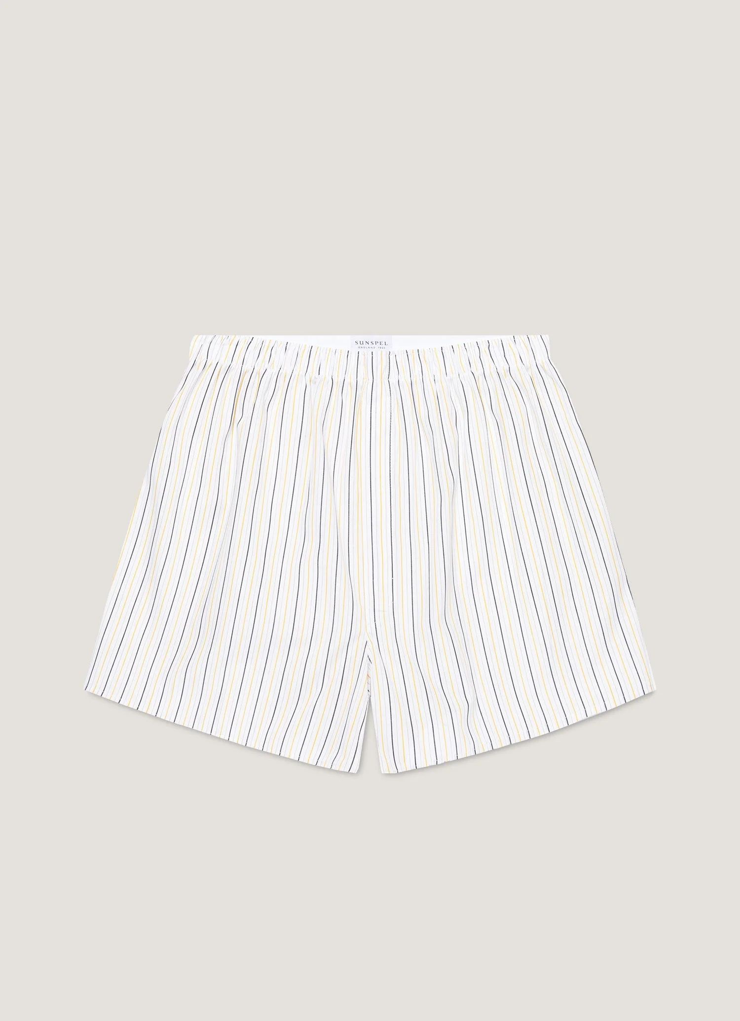 Men's Classic Boxer Short in White/Blue/Yellow