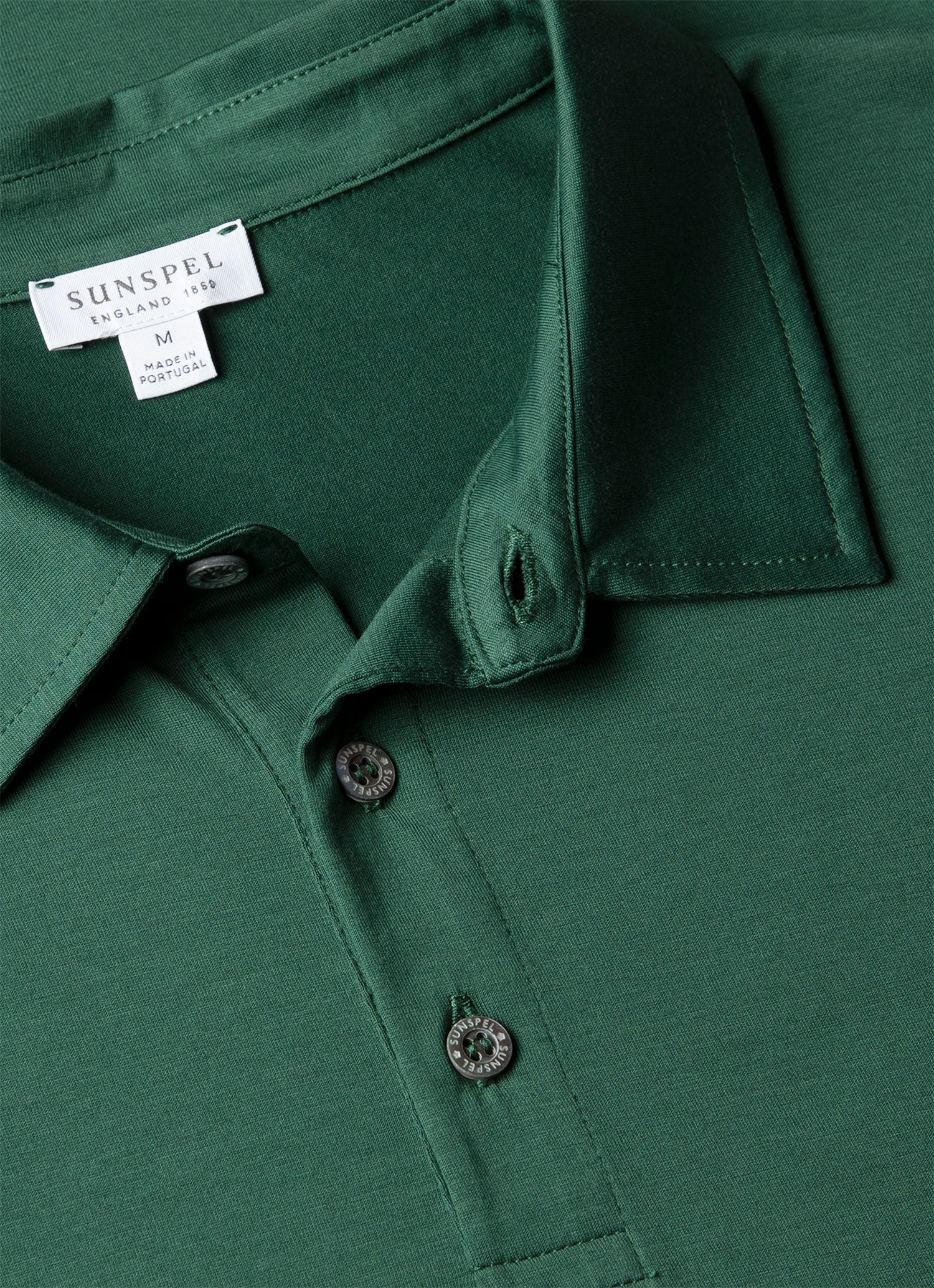 Men's Classic Jersey Polo Shirt in Forest - Image 4