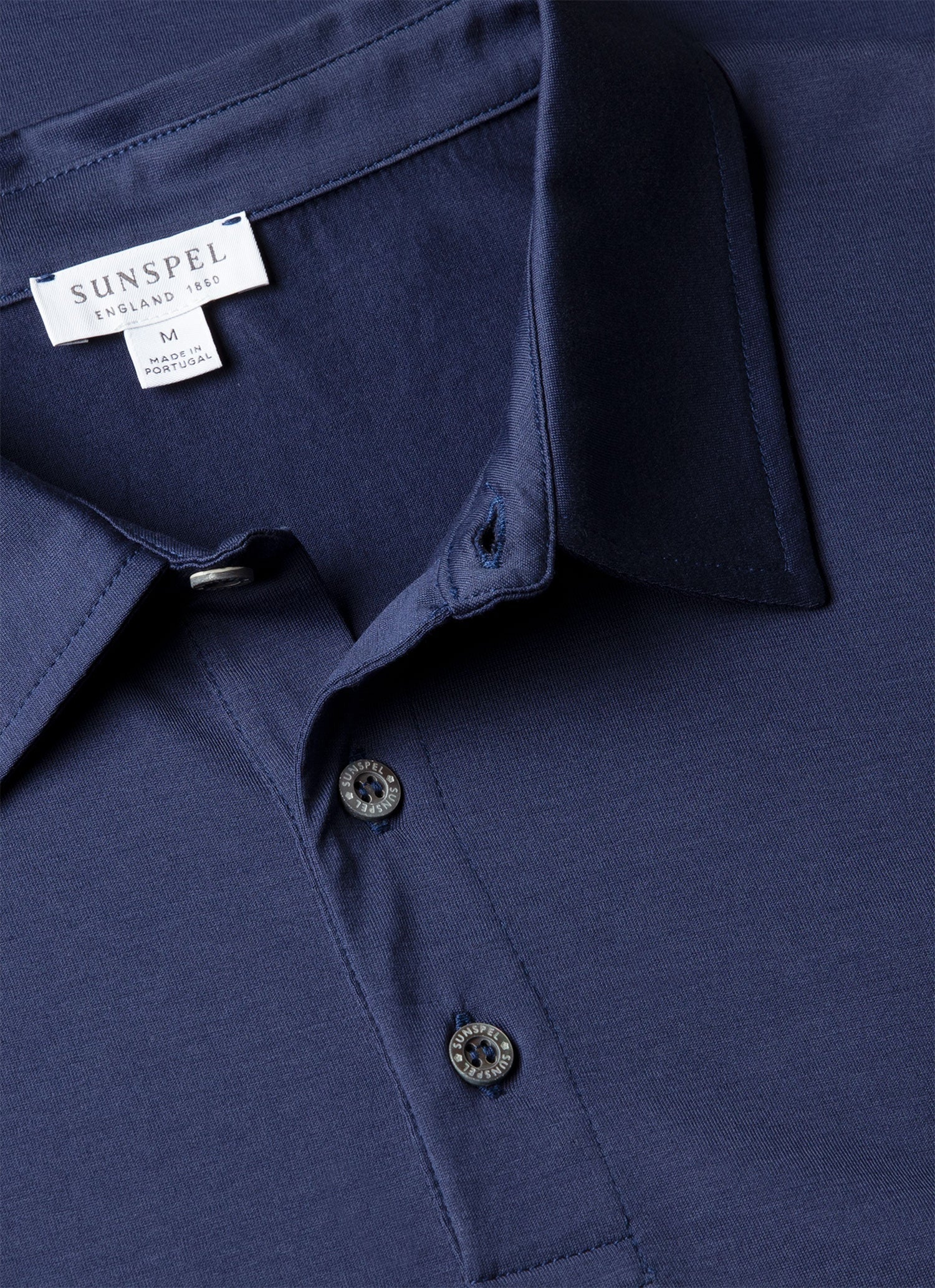 Men's Classic Jersey Polo Shirt in Ink Blue - Image 4