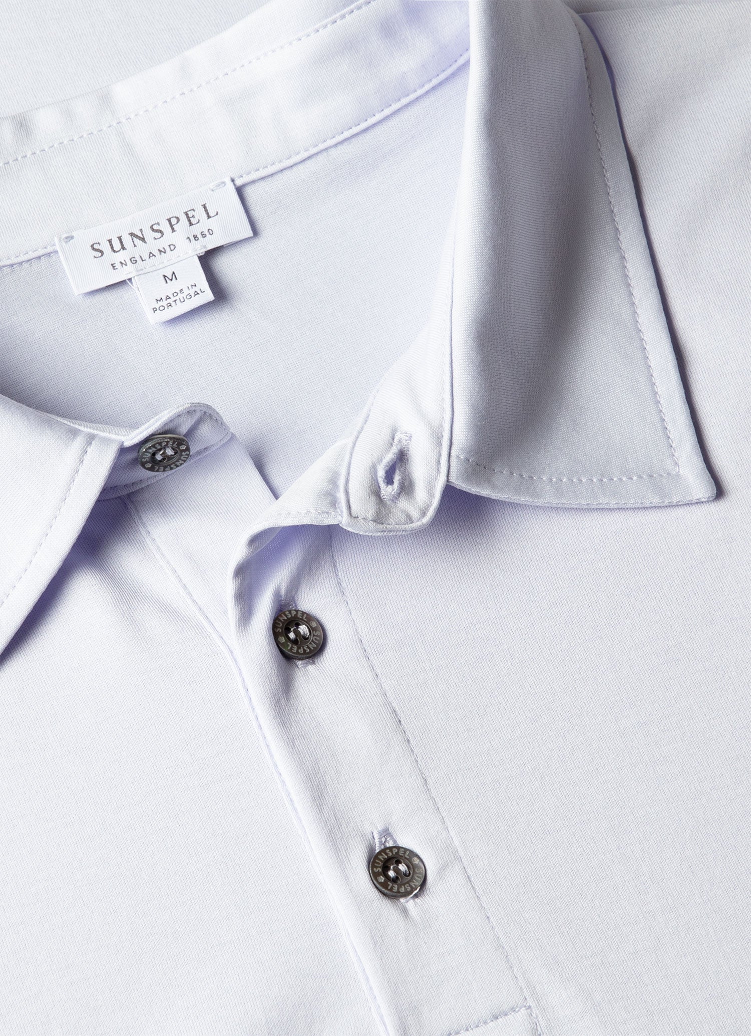 Men's Classic Jersey Polo Shirt in Light Blue - Image 4