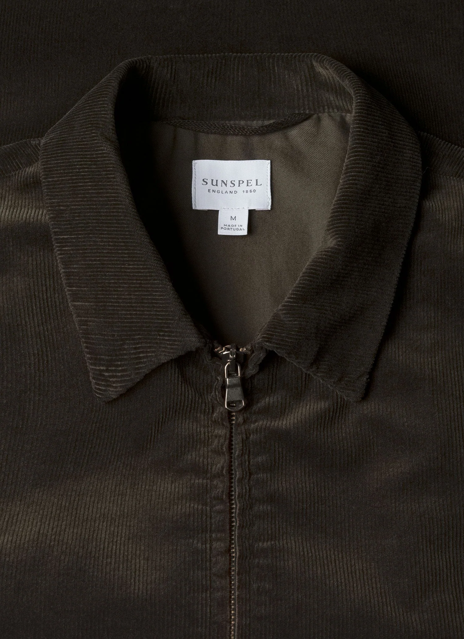 Men's Corduroy Harrington Jacket in Dark Green - Image 4