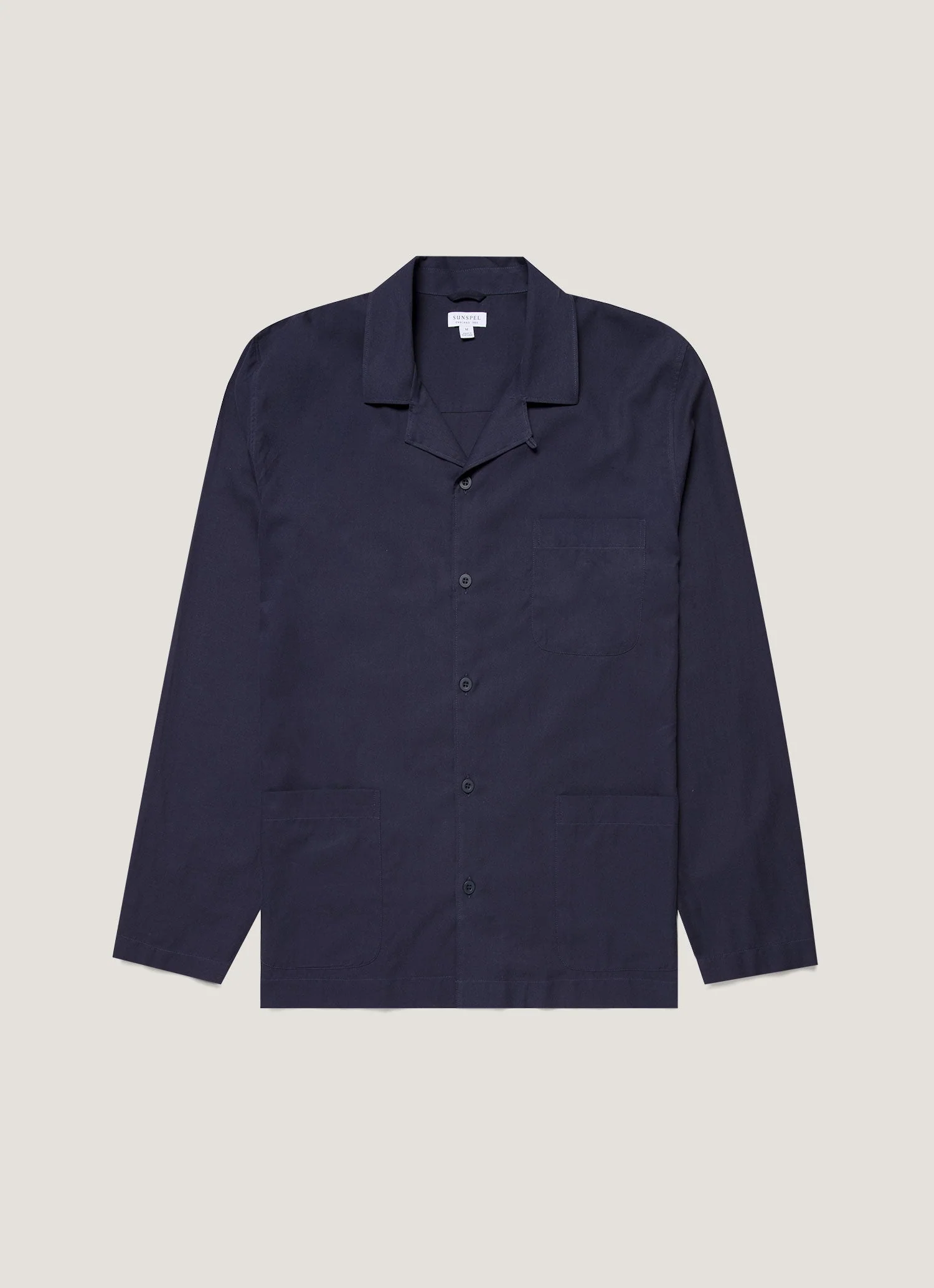 Men's Cotton Flannel Pyjama Set in Navy - Image 3