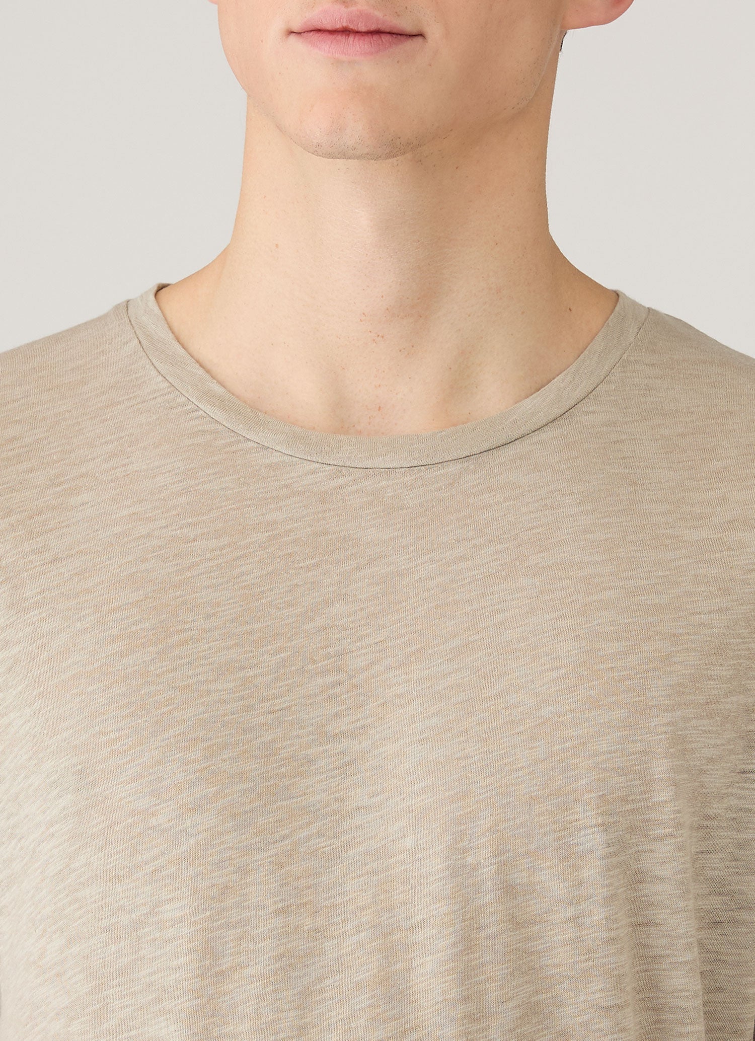 Men's Cotton Linen T-shirt in Ash - Image 6