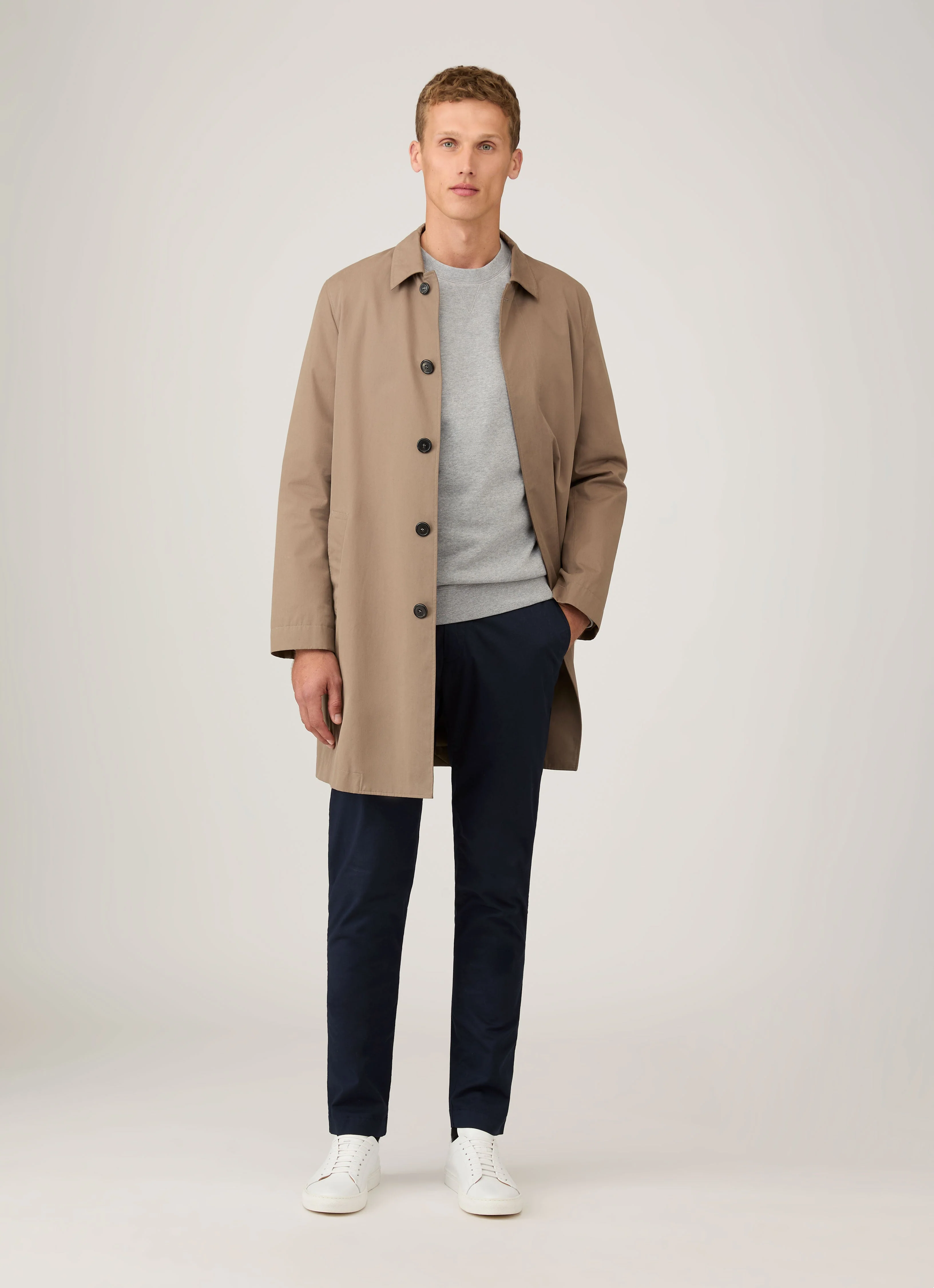 Men's Loopback Sweatshirt in Grey Melange - Image 3