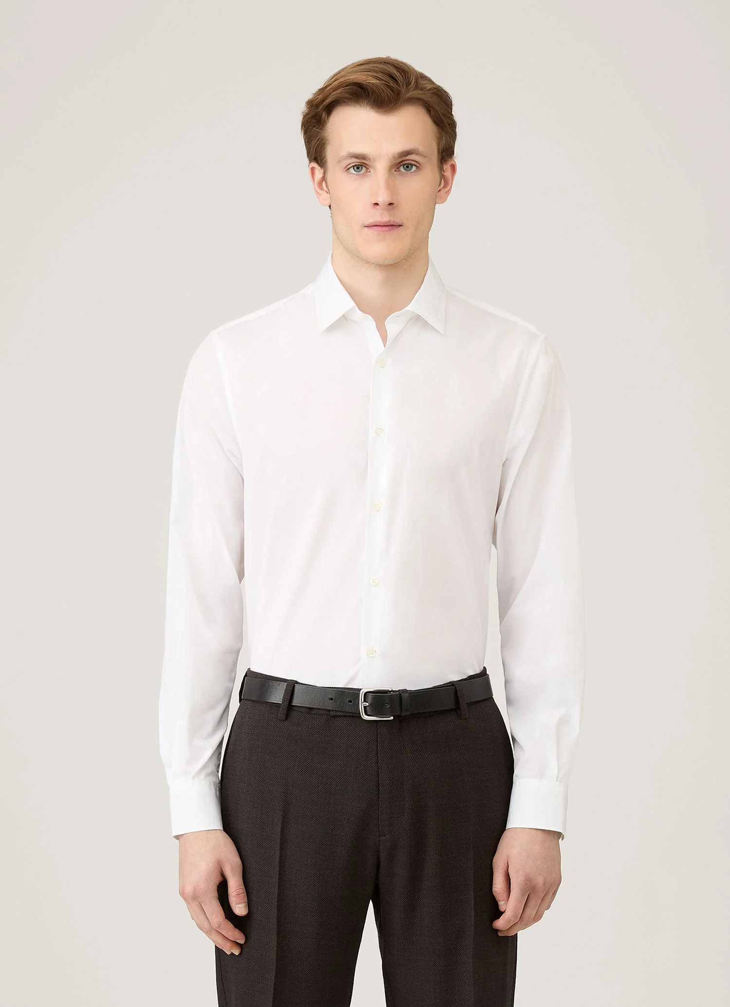 Men's Smart Poplin Shirt in White - Image 2