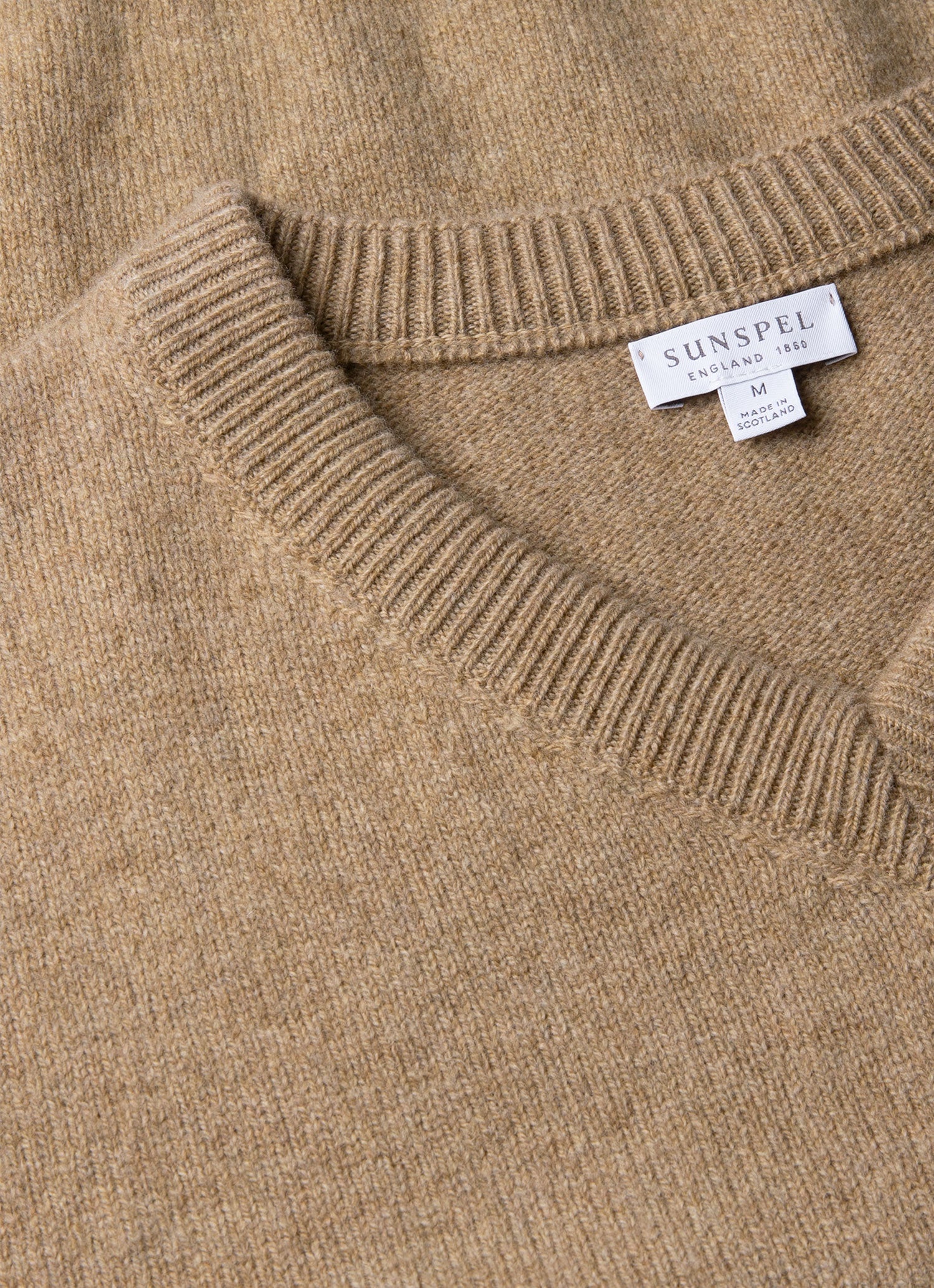 Men's Lambswool Vest in Sandstone - Image 4