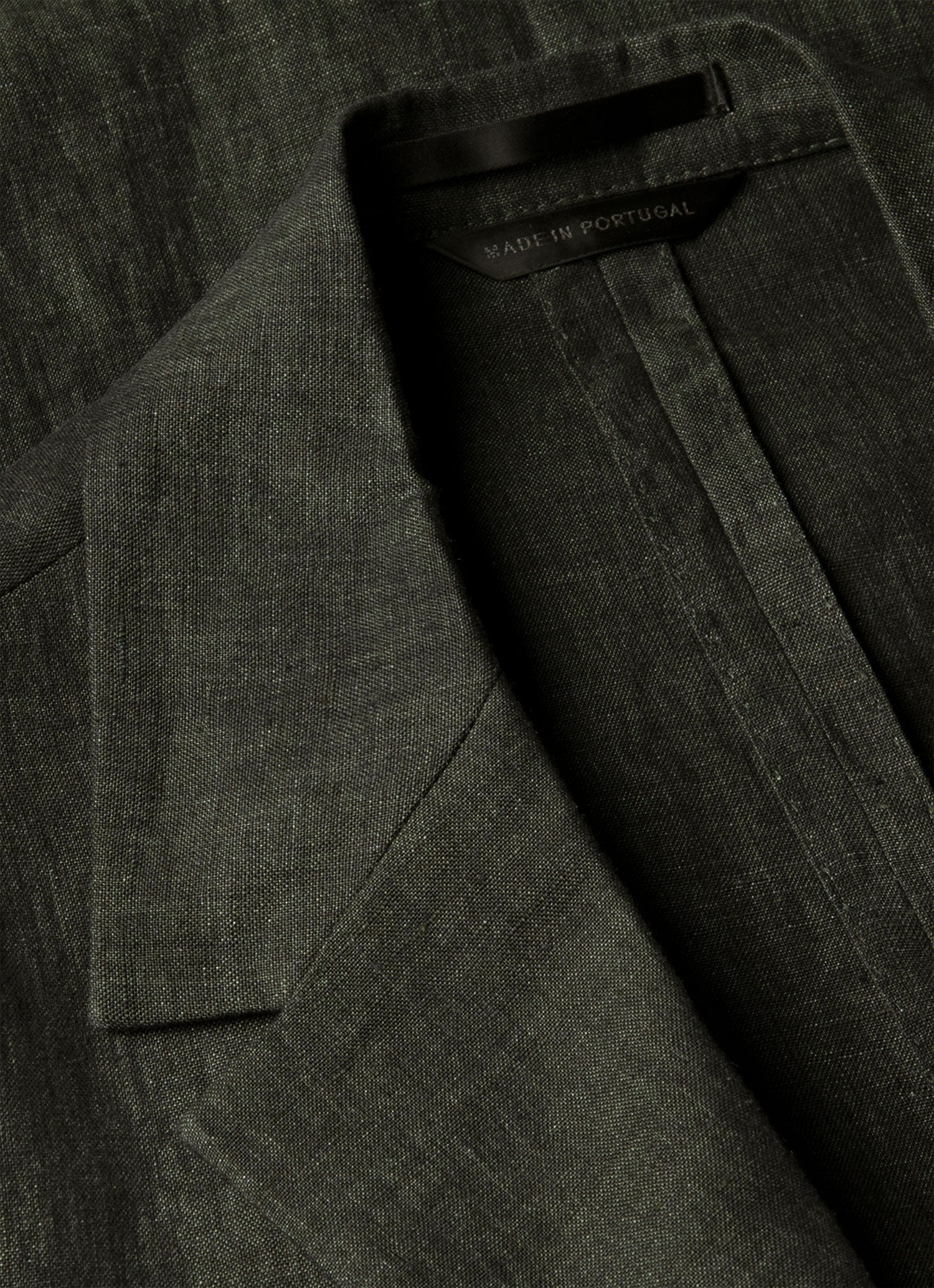 Men's Linen Blazer in Forest - Image 4