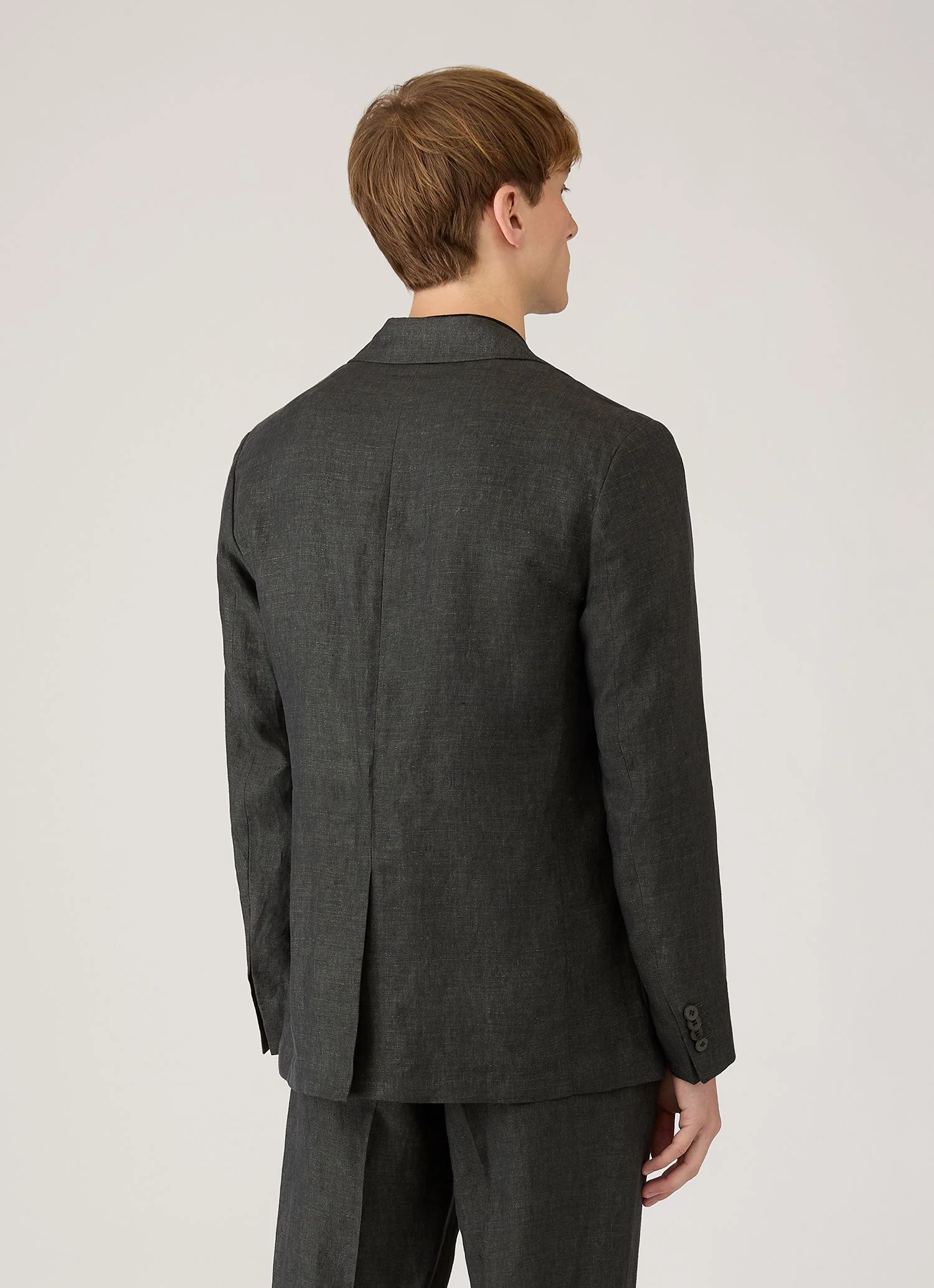 Men's Linen Blazer in Forest - Image 5