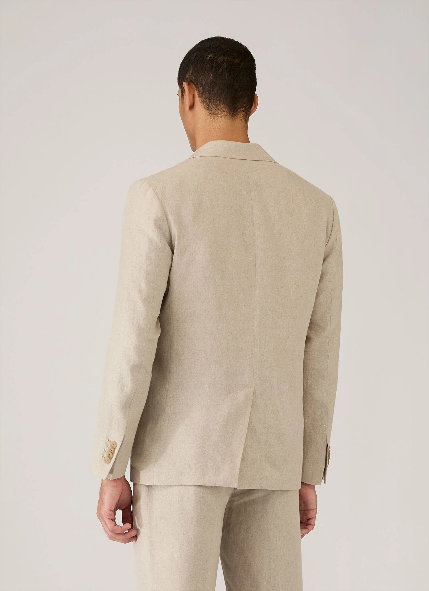 Men's Linen Blazer in Sand - Image 5