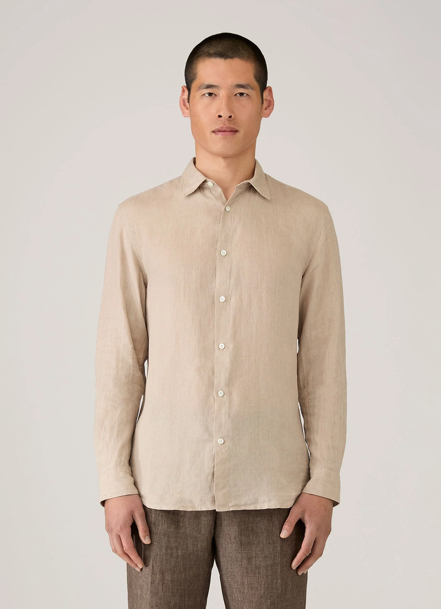 Men's Linen Shirt in Hazelwood - Image 2