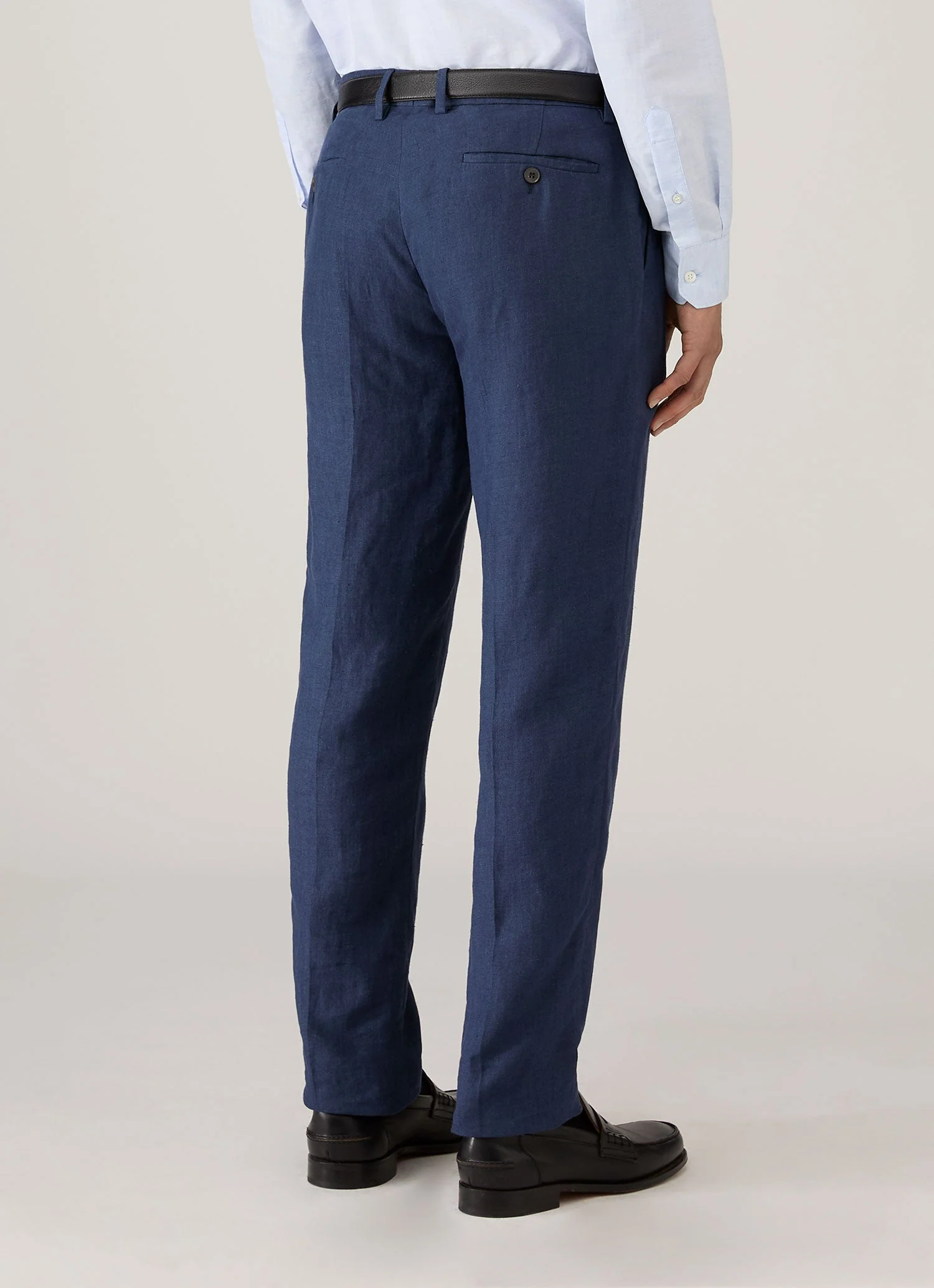 Men's Linen Trouser in Light Navy - Image 5