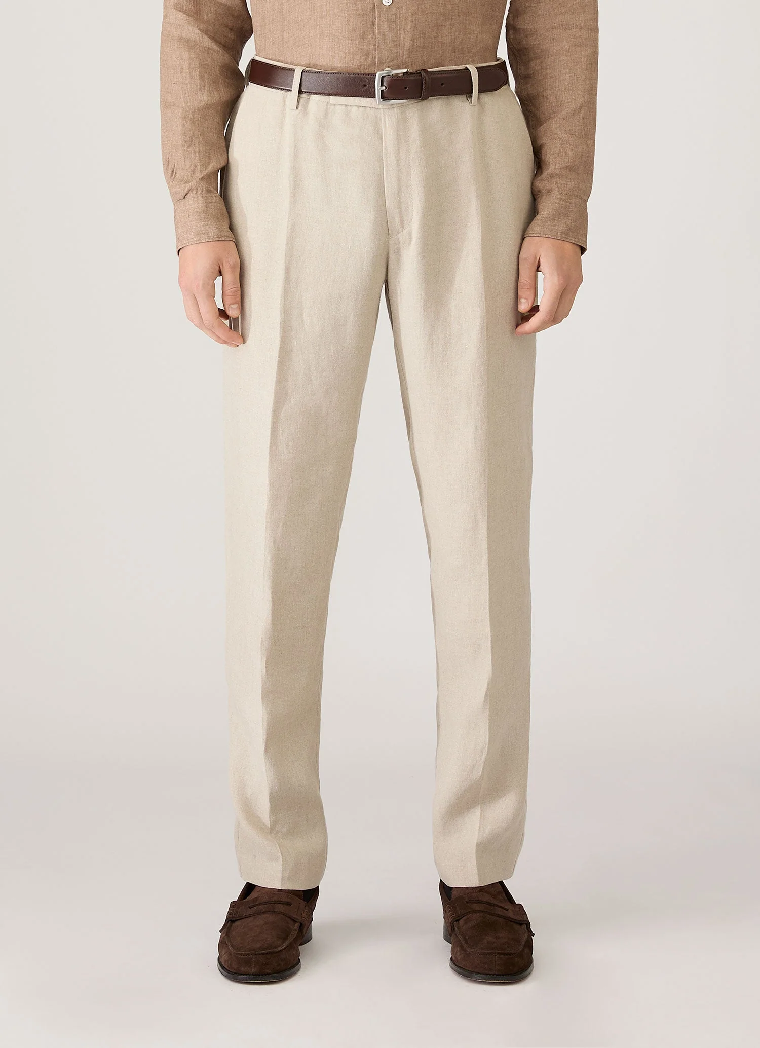 Men's Linen Trouser in Sand - Image 2