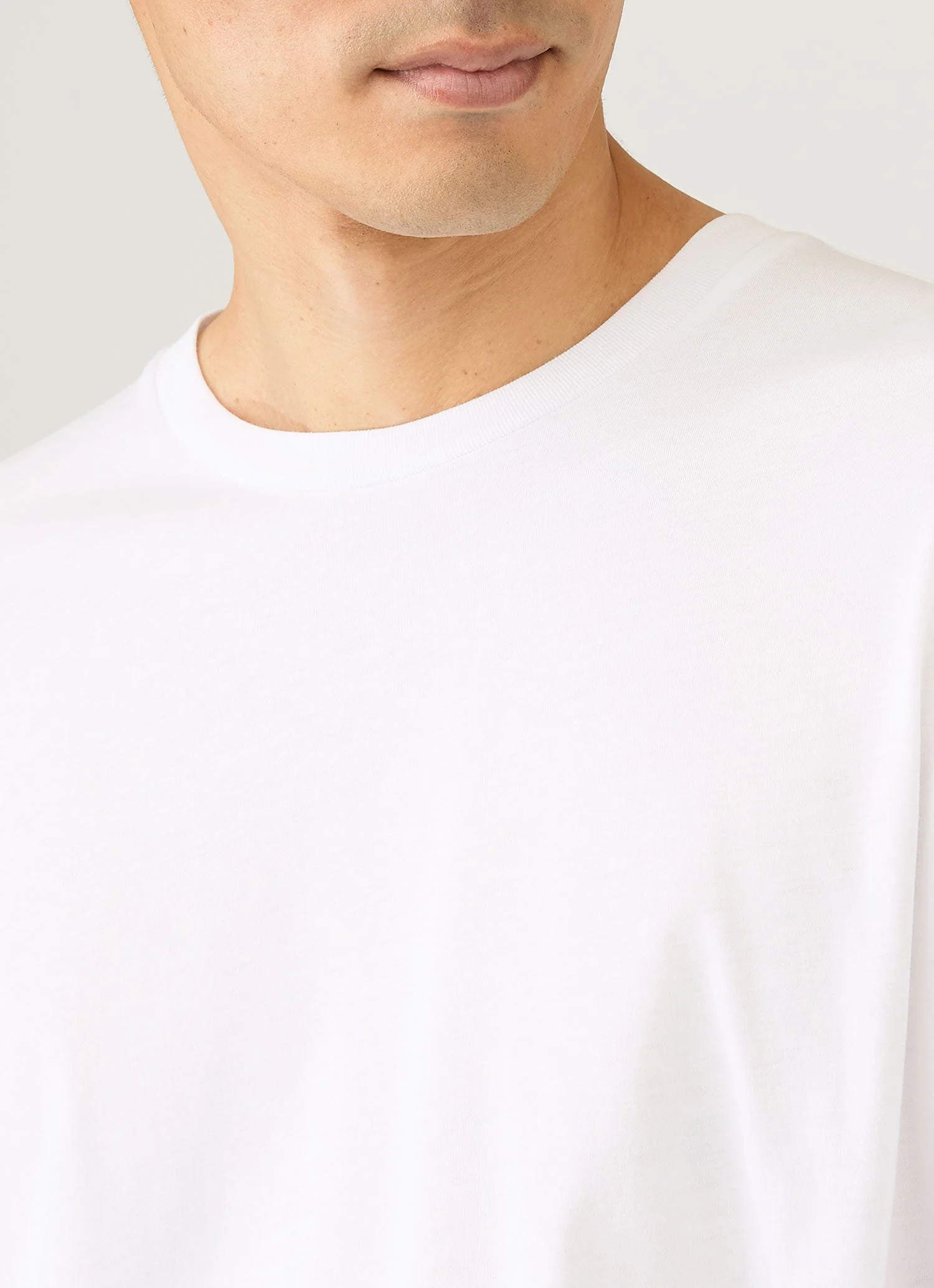 Men's Long Sleeve Riviera Midweight T‑shirt in White - Image 6
