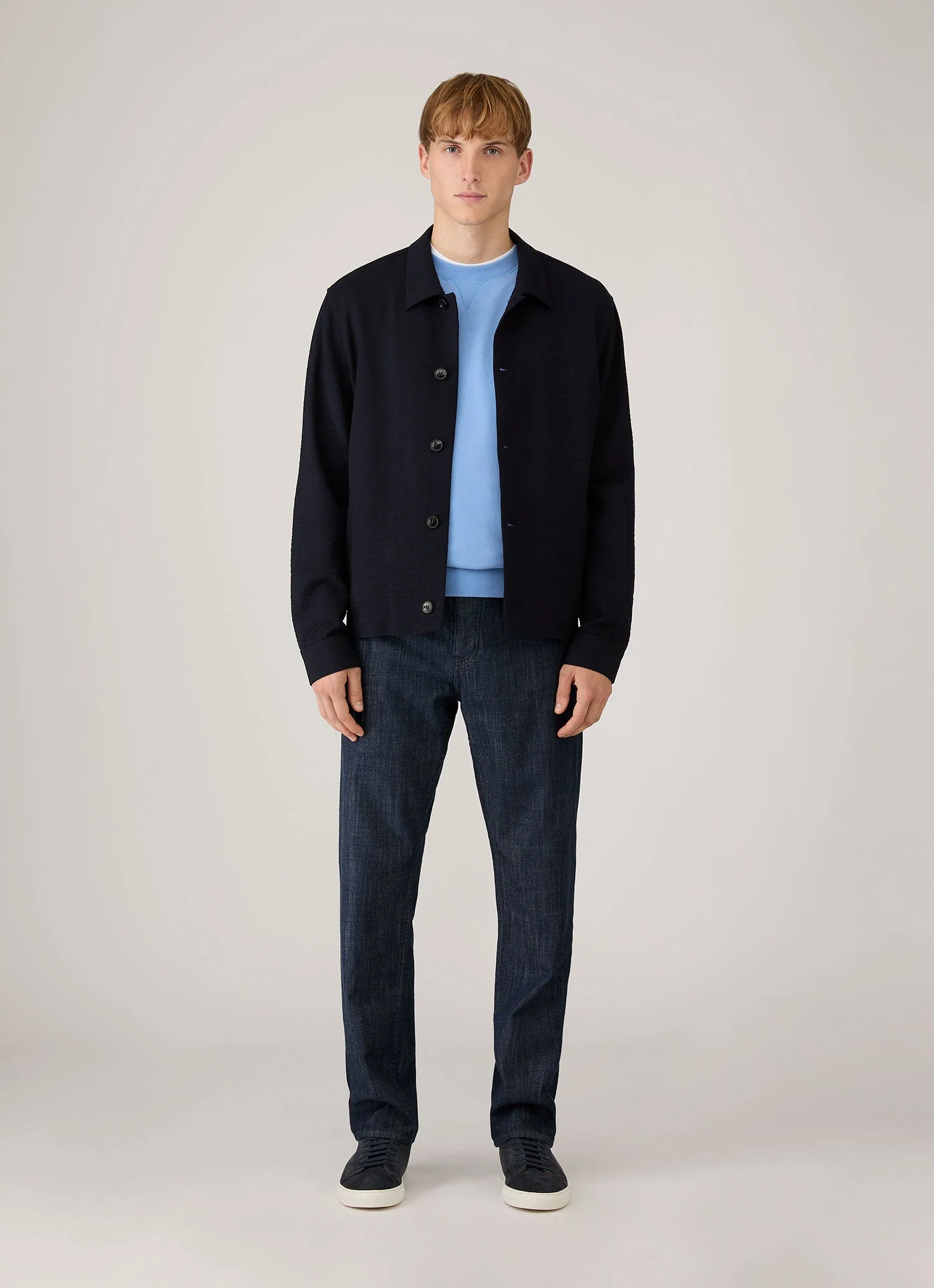 Men's Loopback Sweatshirt in Azure Blue - Image 3