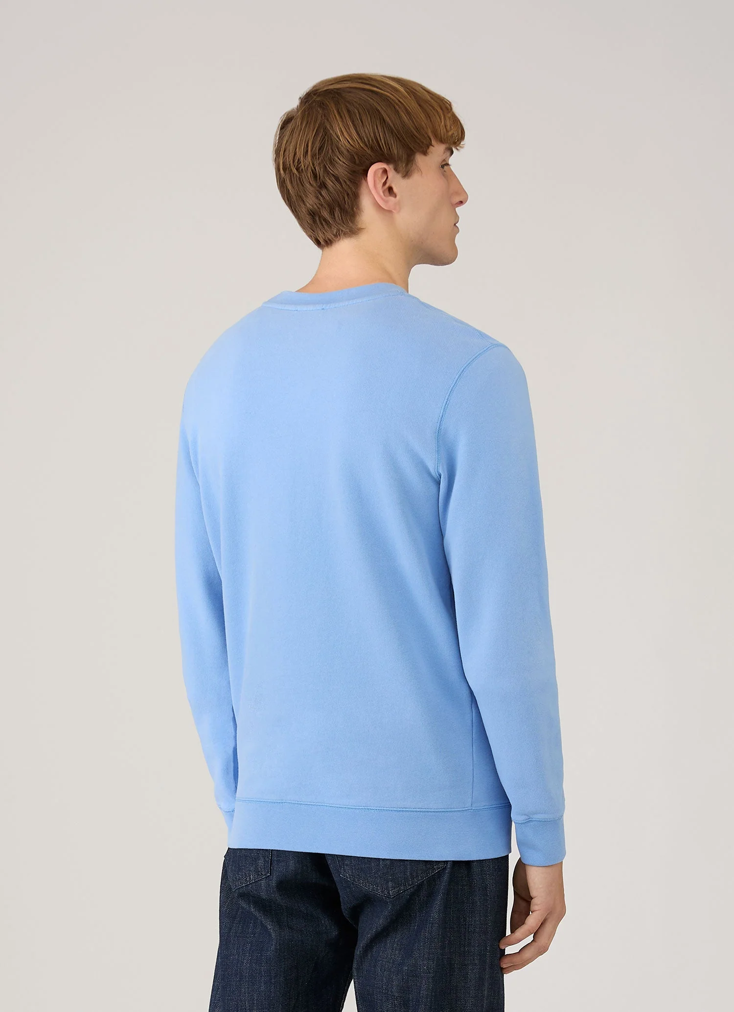 Men's Loopback Sweatshirt in Azure Blue - Image 5