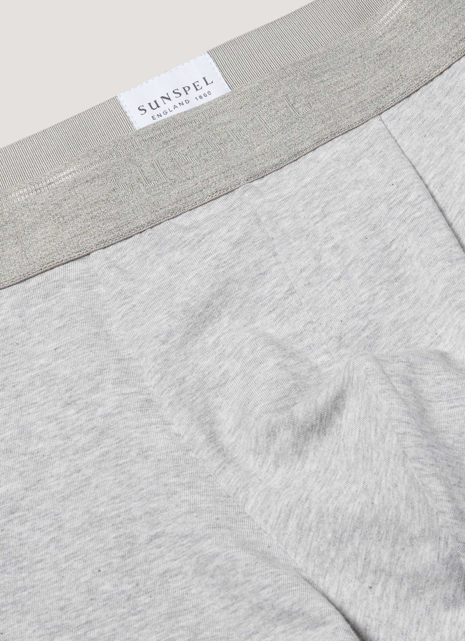 Men's Stretch Cotton Trunks 3-Pack in Grey Melange - Image 4