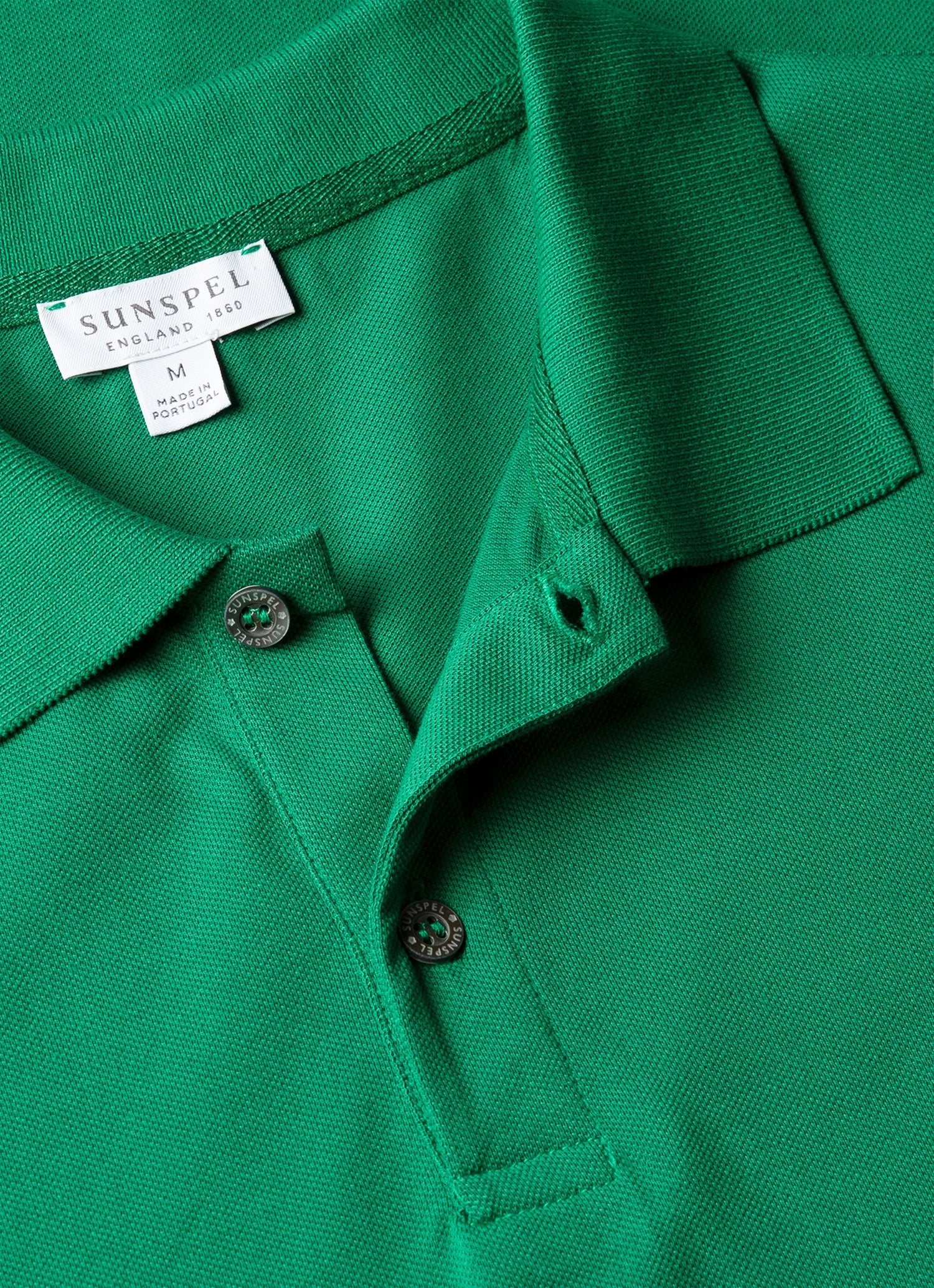 Men's Piqué Polo Shirt in Bright Green - Image 4