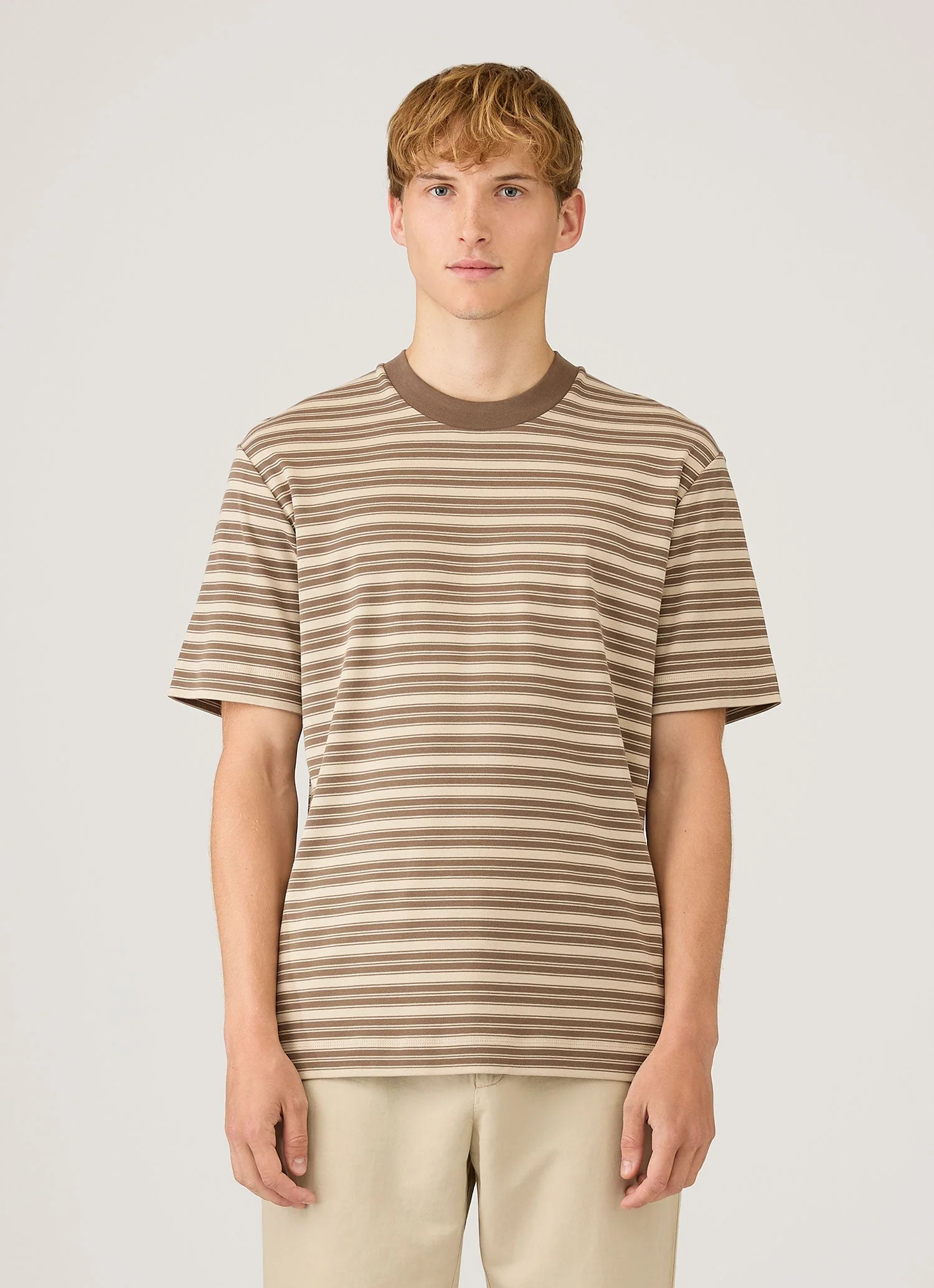 Men's Relaxed Fit Heavyweight T-shirt in Hazelwood/Dark Cedar - Image 2