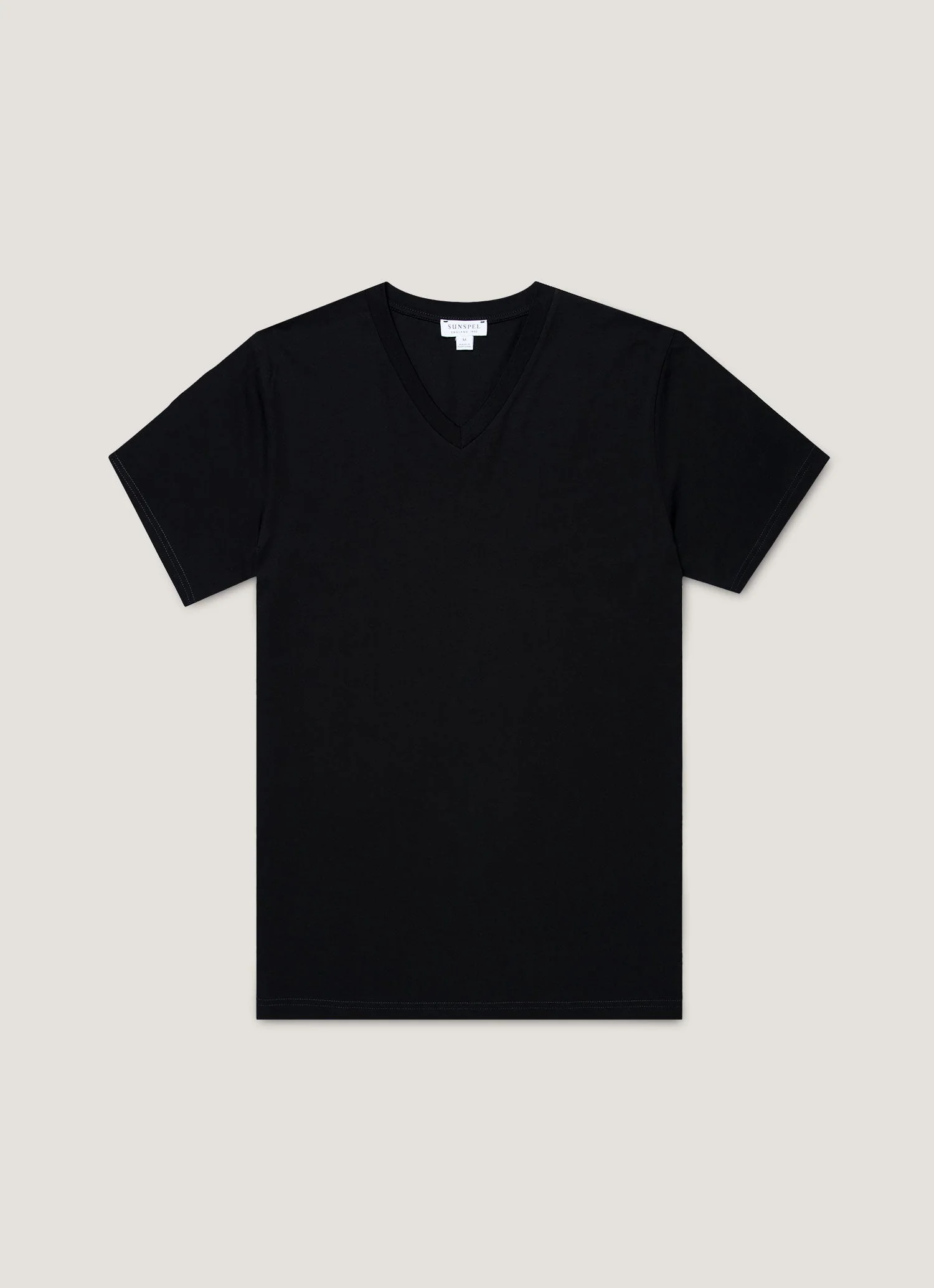 Men's Riviera Midweight V‑neck T‑shirt in Black