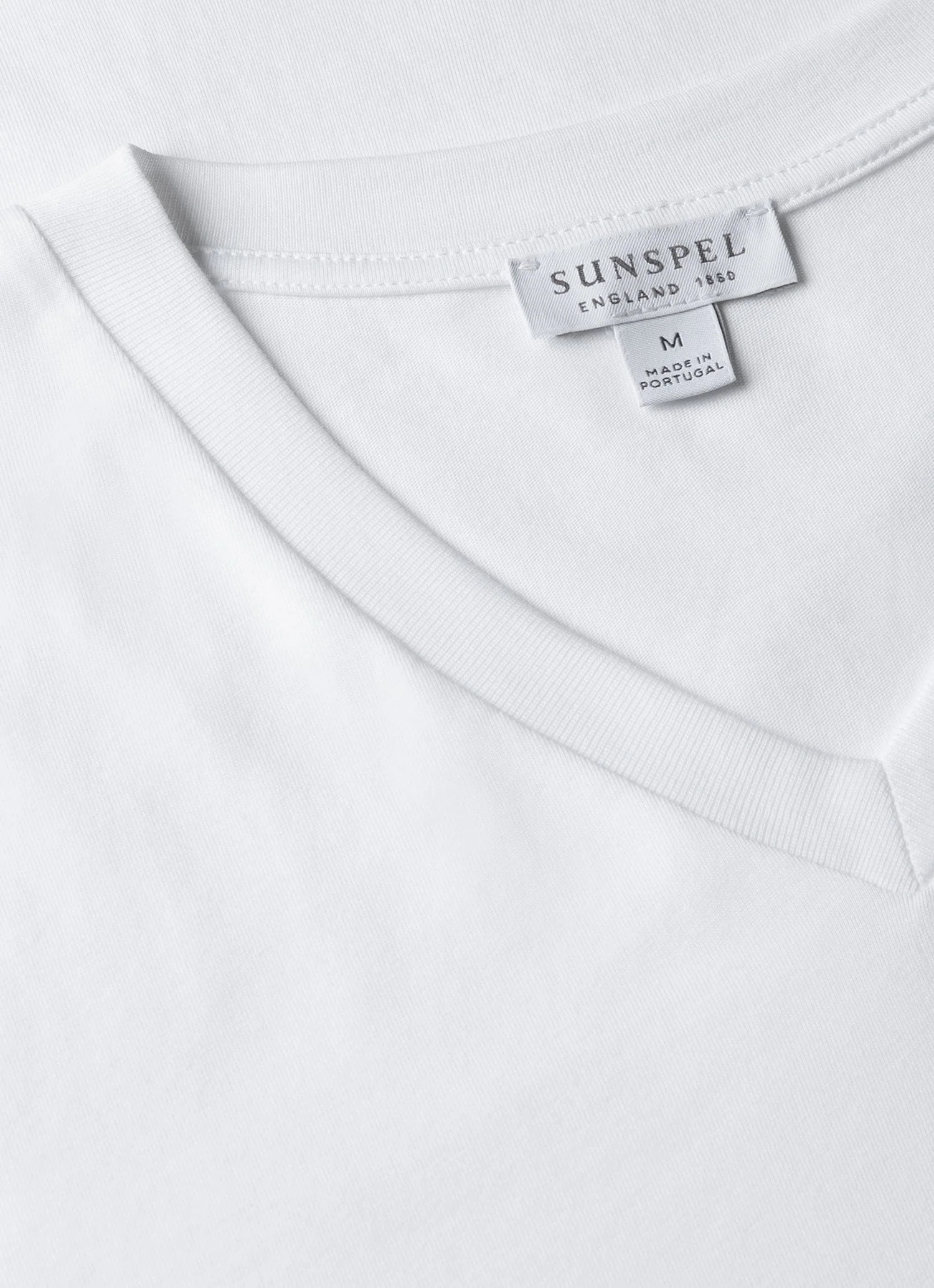 Men's Riviera Midweight V‑neck T-shirt in White - Image 4