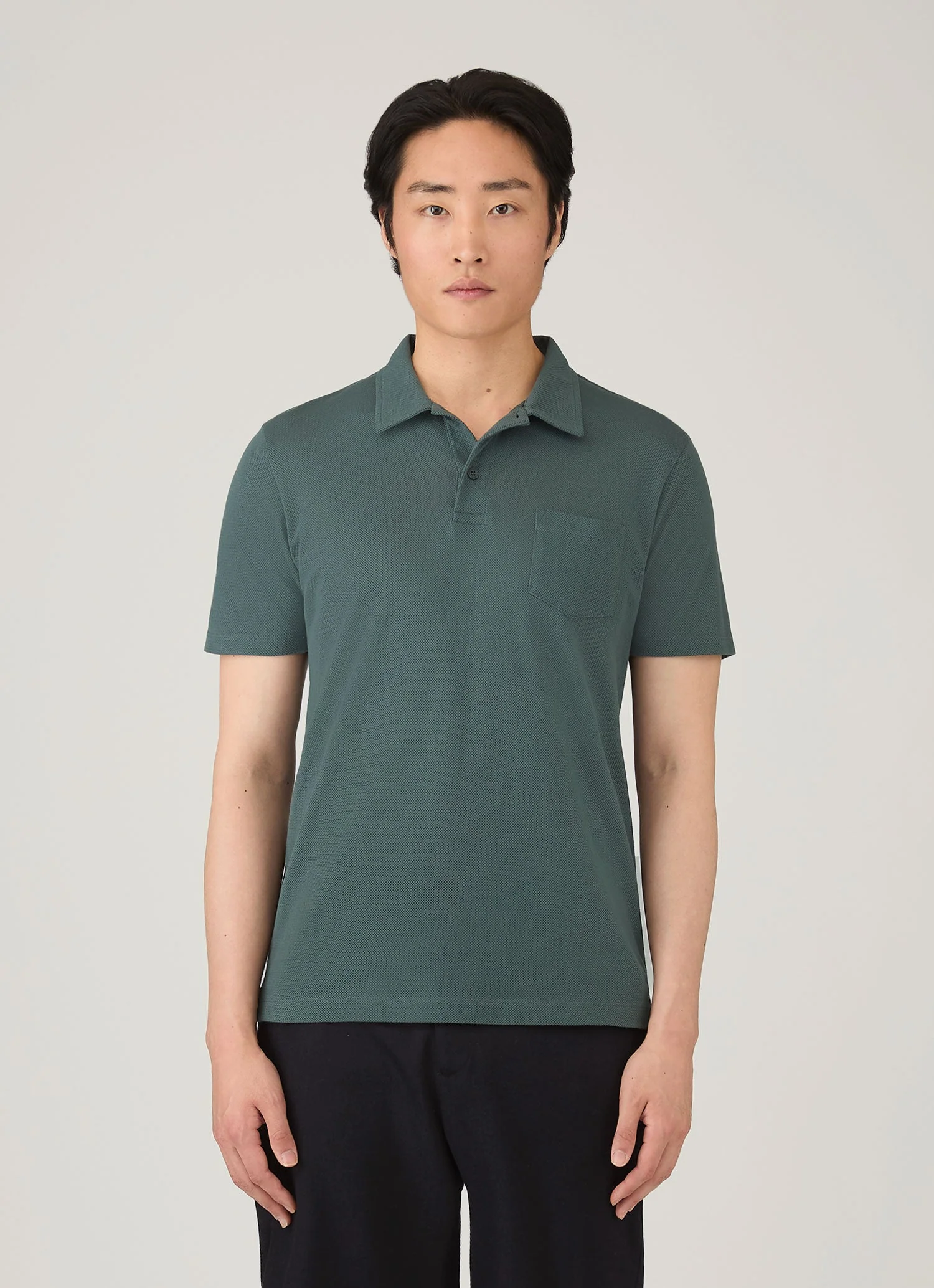 Men's Riviera Polo Shirt in Dark Petrol - Image 2