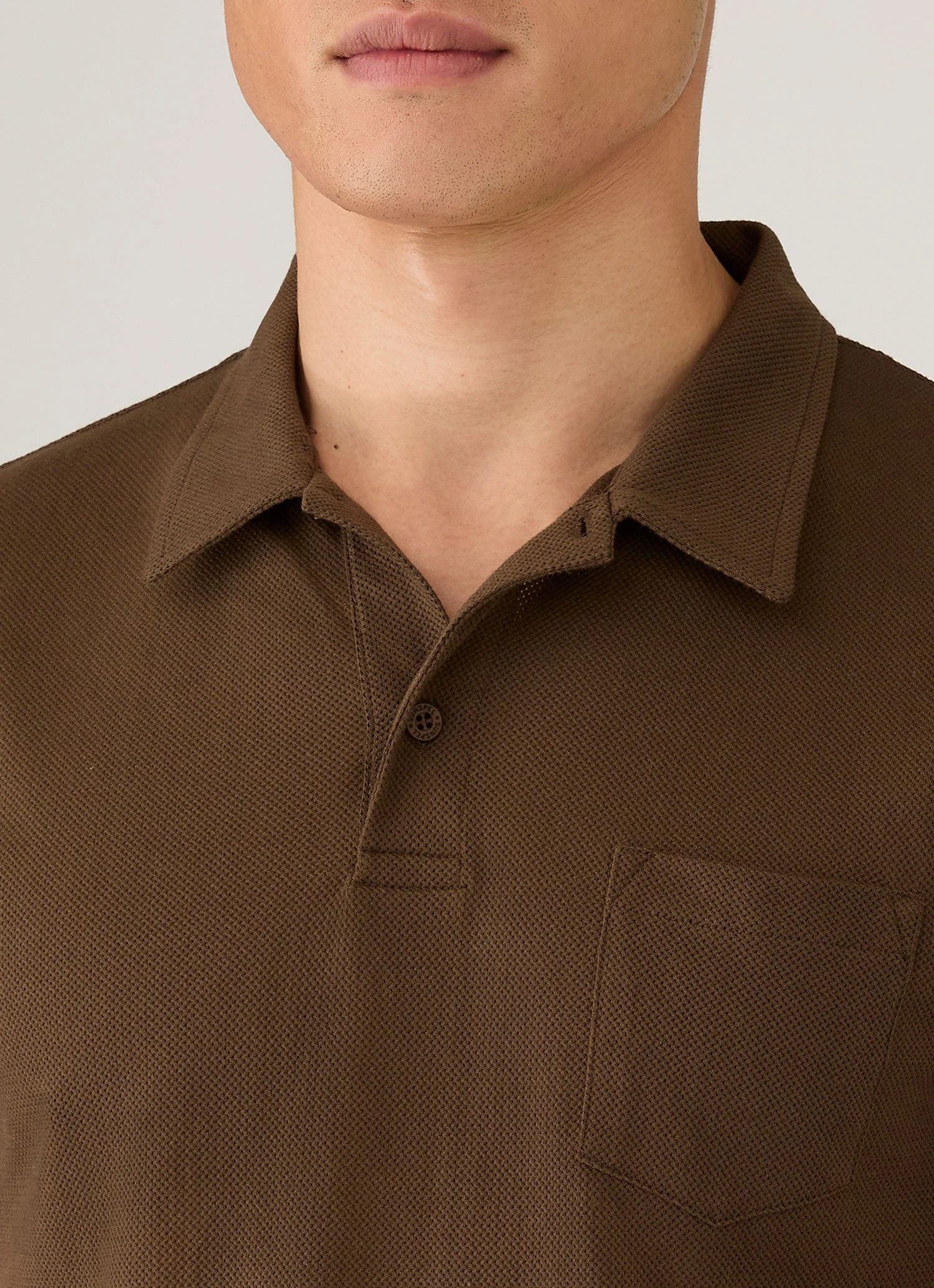 Men's Riviera Polo Shirt in Dark Walnut - Image 6