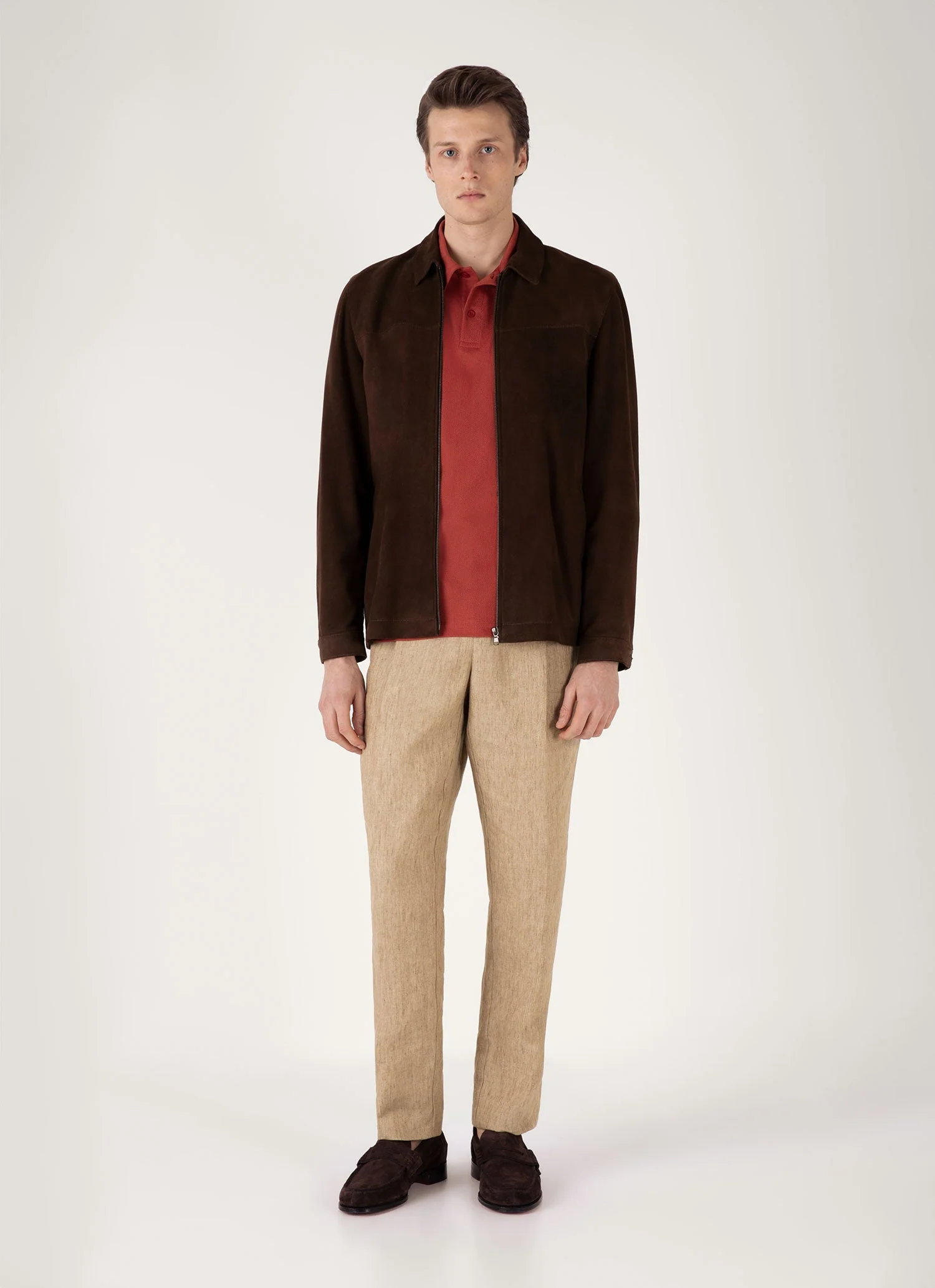 Men's Riviera Polo Shirt in Garnet Red - Image 3