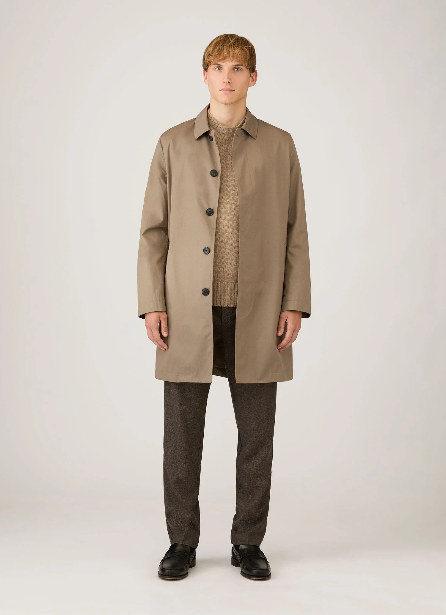 Men's Roxburgh Cashmere Jumper in Natural Brown - Image 3