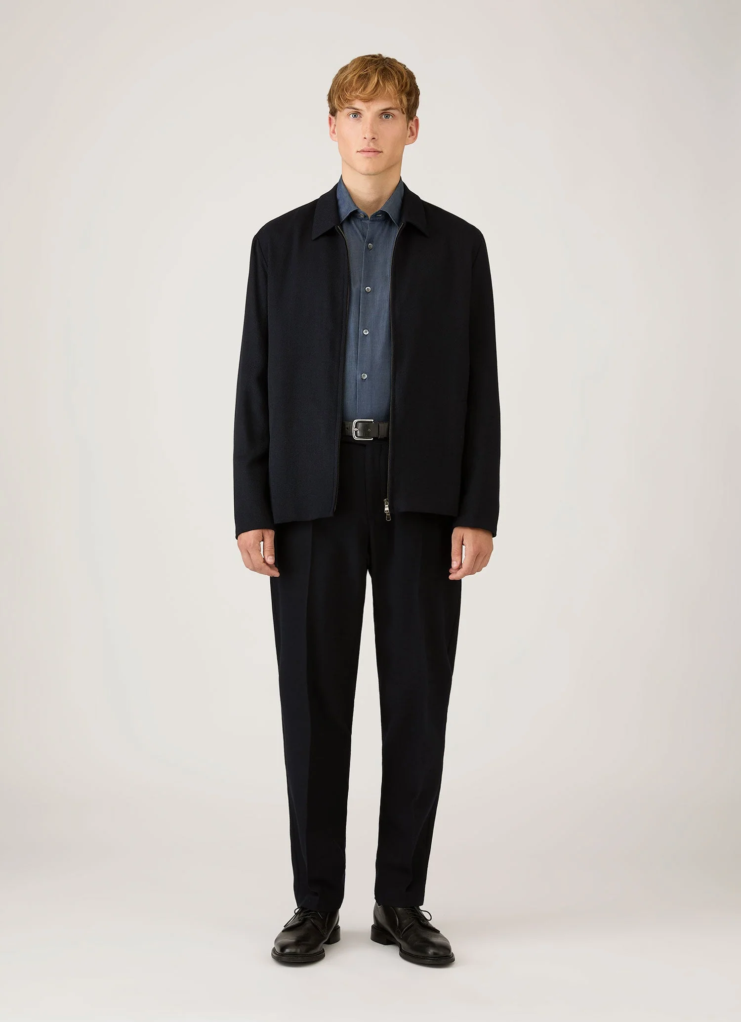 Men's Sea Island Cotton Shirt  in Indigo - Image 3