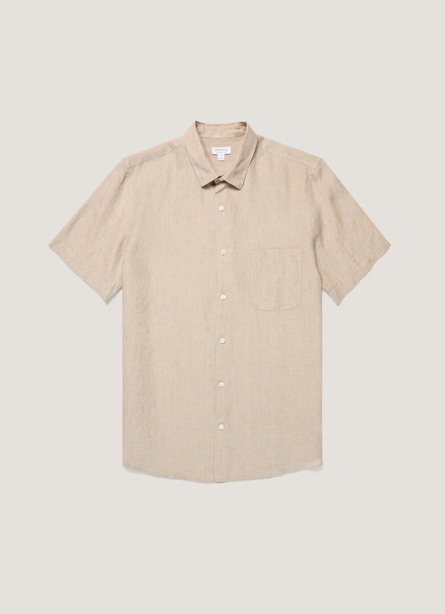Men's Short Sleeve Linen Shirt in Hazelwood