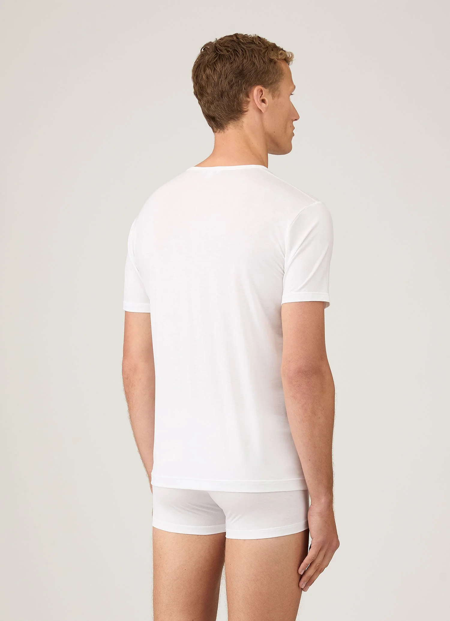 Men's Tencel™ T-shirt in White - Image 3