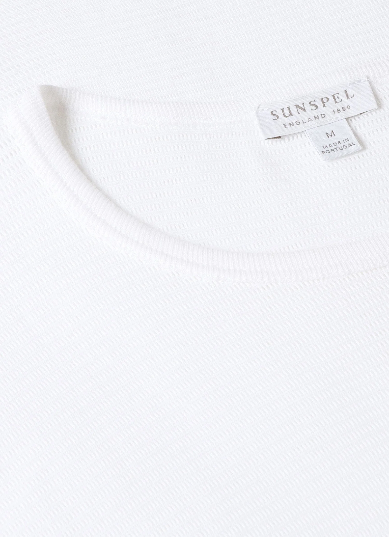 Men's Cellular Cotton Underwear T-shirt in White - Image 4