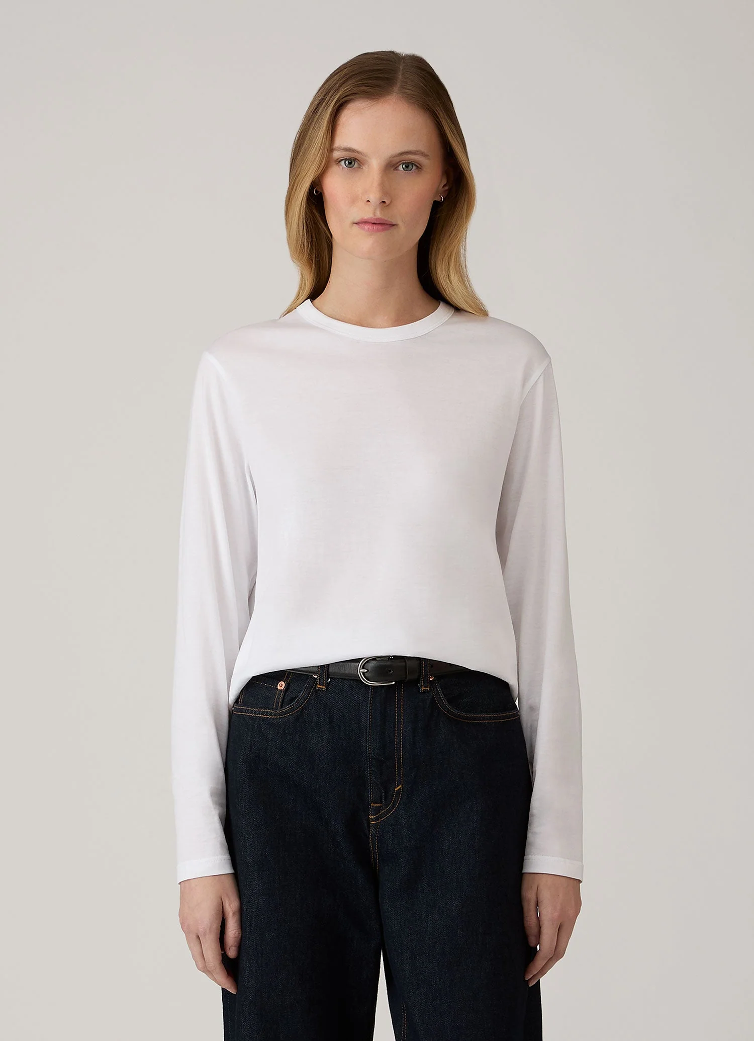 Women's Long Sleeve Everyday T-shirt in White