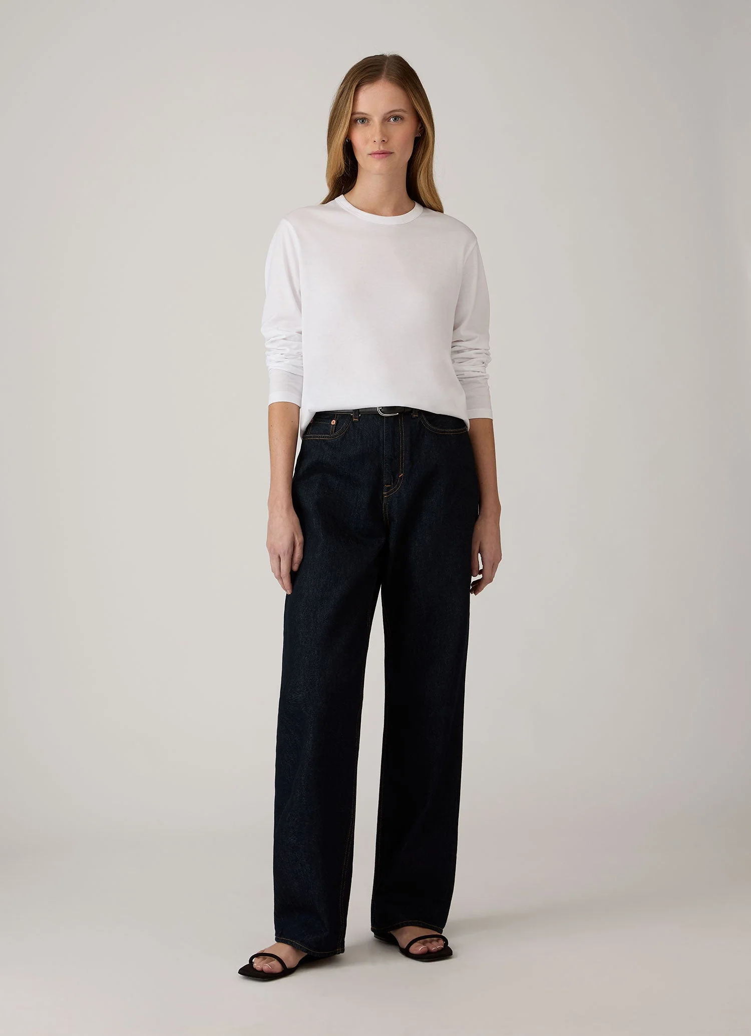 Women's Long Sleeve Everyday T-shirt in White - Image 2