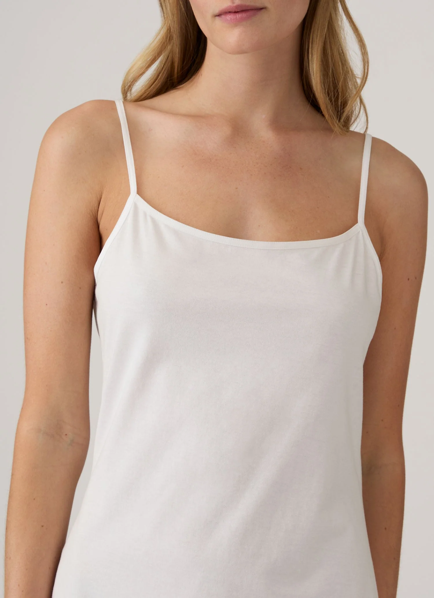 Women's Cotton Slip in White - Image 3